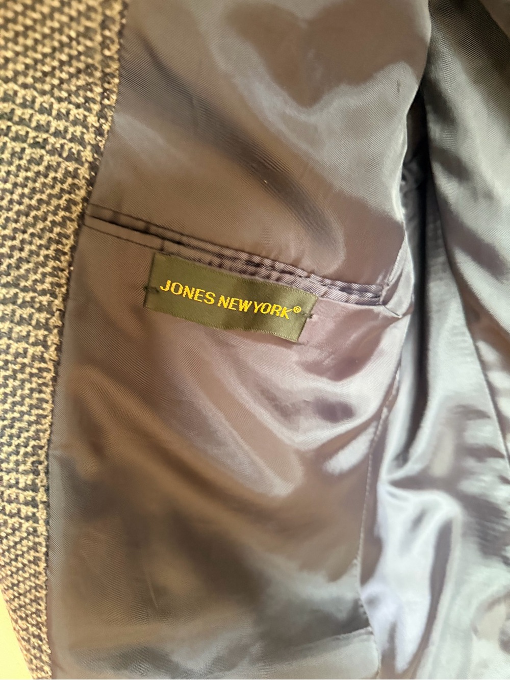 Jones New York Gray Check Coat - Picture 4 of 9